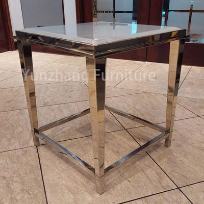 Good price Silver Frame SS201 Simple Bed Table Small CBM Square Table For Bedroom online