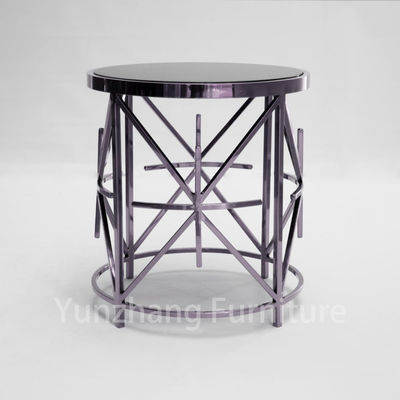Good price Mult Structure Home Furniture Side Table 201 Stainless Steel Marble / Glass Top online