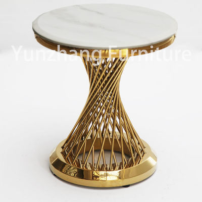 Good price Revolving Round Side Table End Table Living Room Set With Metal Base online