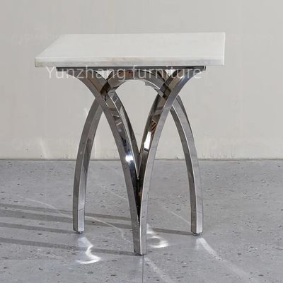 Good price Hotel Furniture Sofa Side End Table Line Sense Silver Low Key Design online