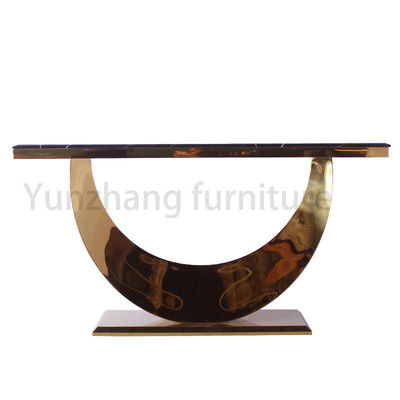 Good price Modern Minimalist Half Moon Arc Console Table Marble / Glass Surface Living Room Furniture online