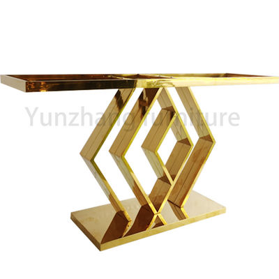 Good price Rhombus Base Golden Marble Tabletop Dining Tables Living Room Furniture online