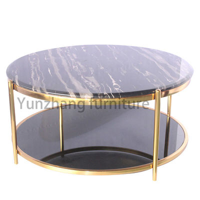 Good price Double Layer Center Coffee Table , 201 Stainless Steel Living Room Table Set online