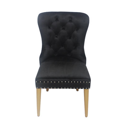 Good price Black button buckle velvet chair dining chair elegant model online