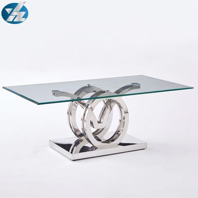 Good price 60 Inches Width Stainless Steel Dining Table Chair Sets With 6 Chairs online