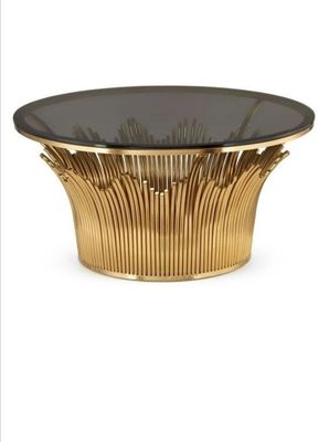 Good price Home Furniture Round Center Rose Gold Marble Coffee Tables Luxury For Living Room online