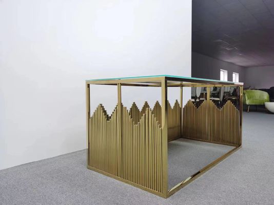 Good price New model Rectangle Stainless Steel Party Event Gold Wedding Table online