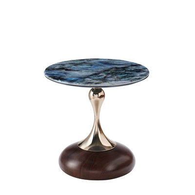 Good price Luxury Center Table Modern Living Room Furniture Round Bent End Table Black Gold Metal Glass Coffee Table online