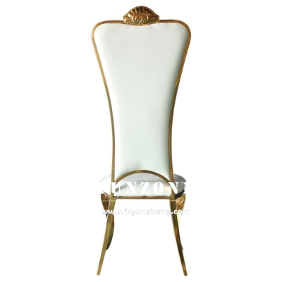 High Back Golden Bride And Groom Chair Elegant Wedding Banquet Chair