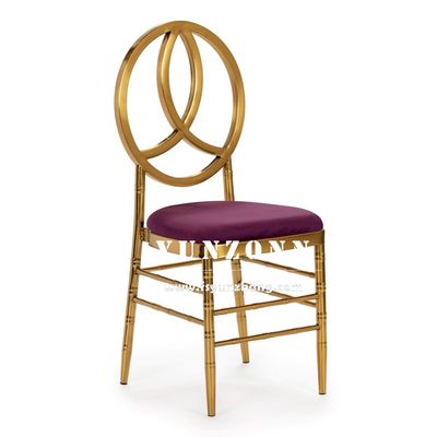 Good price Gold Metal Stainless Steel Hotel Banquet Phoenix Chair Stacking Event Party Chair Wedding Chair online