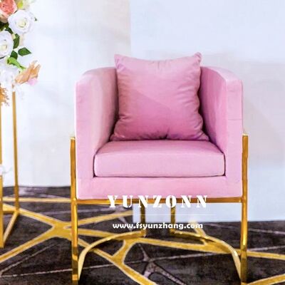 Good price Modern Single Seat Sofa Chair with Gold Stainless Steel and Colorful Velvet Cushion for Hotels Living Rooms Dining and Malls online