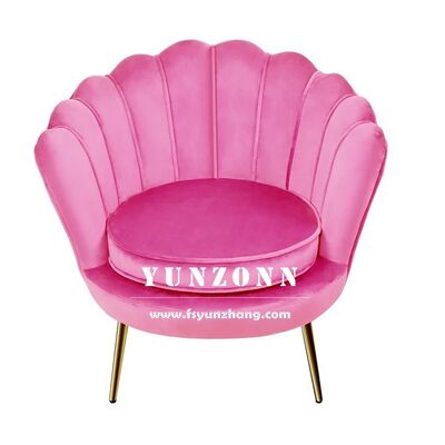 Good price Modern Seashell Sofa with Stainless Steel Frame and Velvet Combination for Hotels Living Rooms Dining Areas Malls online