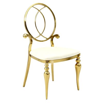 Good price Hot Recommend New Seat Luxury Wedding Gold Throne Stainless Steel Comfortable Wedding Chairs online