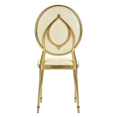 Good price Modern Luxury Gold Stainless Steel Commercial Hotel Dining High End New Model Royal Wedding Chair Wedding Party Events online