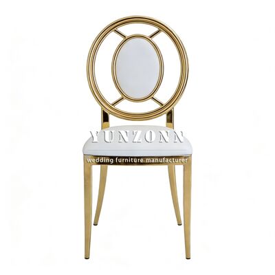 Good price Luxury Wedding Supplies Durable Stainless Steel Dining Chair in Gold for Outdoor Wedding Events and Banquets online