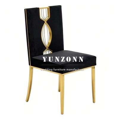 Good price Wedding Stainless Steel Legs Black Velvet Upholstered Nordic Modern Dining Chair online