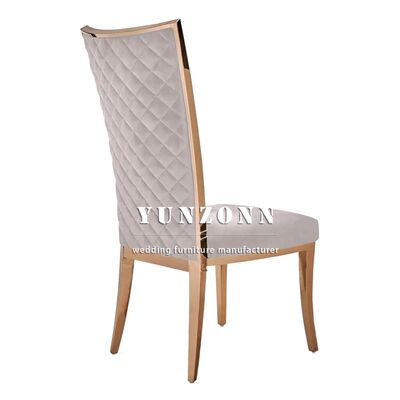 Good price Scaninavian Nordic Dining Chairs Stainless Steel Gold Legs Chinese Dinning Room Home SS Furniture High Back Chair online