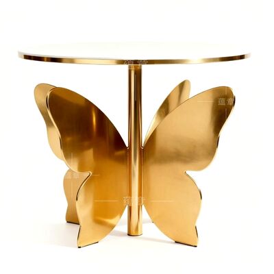 Good price 2026 New Design Round Dining Table Modern Luxury butterfly Shape Base with Glass TOP for Wedding online