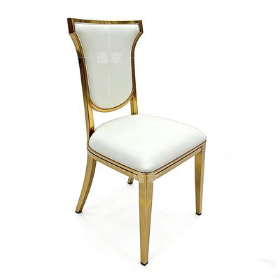 Good price Hot Sale Modern Cheap Wedding Party Events Furniture High Back Stainless Steel Gold Banquet Dining Chair online