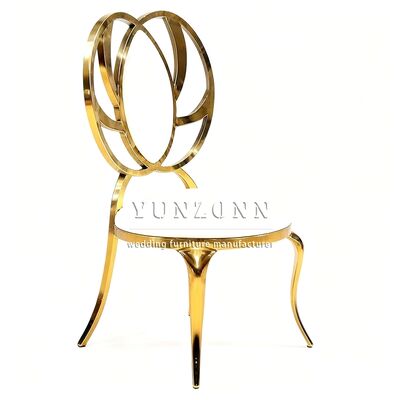 Good price Event Luxury Elegant Chair Wedding Chair Rental Chair Gold Stainless Steel Hotels and Restaurants online