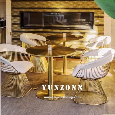 Good price Wholesale Stainless Steel Table Legs Brushed Metal Dining Table Base Cafe Furniture online