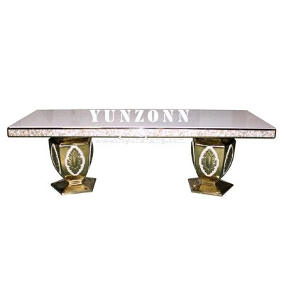 Good price New Design Wedding Stainless Steel Dining Table Gold Metal Table for Event Dining online