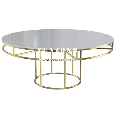 Good price High Quality Glass Top Gold Stainless Steel Cake Table Stand for Party Wedding Decoration online