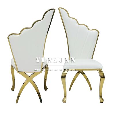 Good price Infinity Stainless Steel Wedding Chair with Gold Plated Angel Wing online