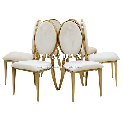 Good price Modern Stackable Wedding Event Chair Gold Stainless Steel Hotel Banquet Chair online