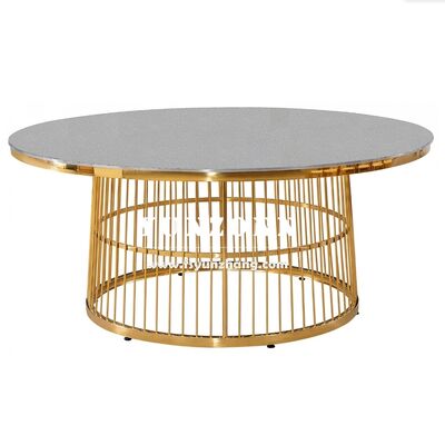 Good price Gold Stainless Steel Dining Round Tables Event Rental Design Table and Chairs online