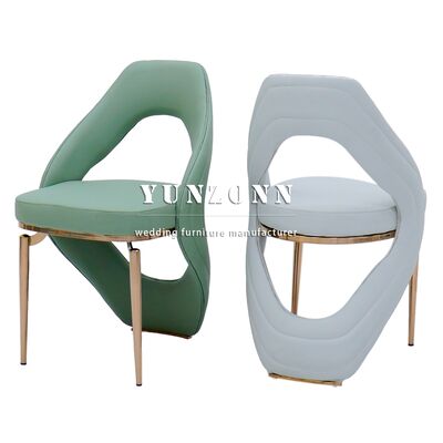 Good price PU Leather Luxury Rose Gold Metal Leisure Chair Restaurant Hotel Reception Catering Event Chair online
