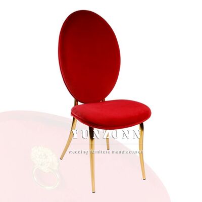 Good price Red Velvet Luxury Hotel Hall Wedding Chair Detachable Stainless Steel Party Event Chairs for Rental online