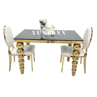 Good price Luxury Modern Stainless Steel Dining Table Factory Direct Sale for Outdoor Hotel Wedding Event Party Decorations online