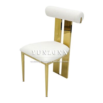 Good price New Design Event Gold Stainless Steel Dining Wedding Chair for Wedding Furniture Rental online