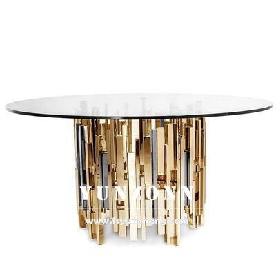 Good price Dubai Collection Stainless Steel Wedding Cake Table with Glass Top Elegant Hotel Furniture Decor online