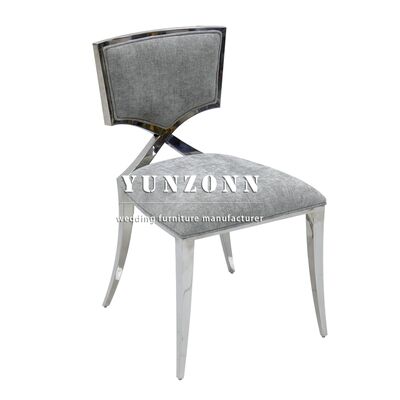 Good price Special Design Hotel Banquet Furniture Stainless Steel Chair Silver Frame Party Dinning Event Chair online