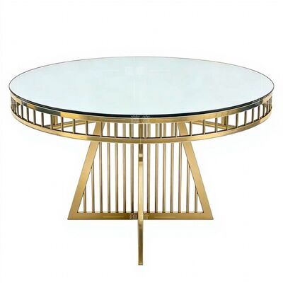 Good price 2026 New Stainless Steel Mesh Wedding Round Table for Banquets and Events Durable Metal Event Table online