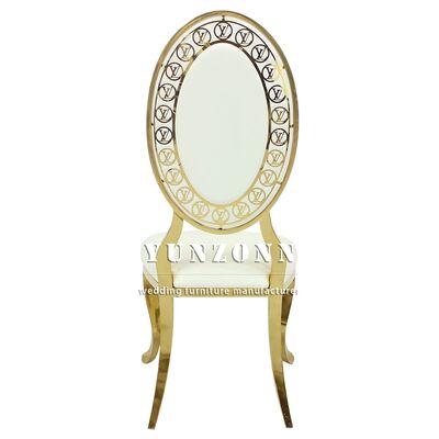 Good price Wholesale Banquet Chair With Featuring Pattern Fancy High Back Modern Wedding Decoration Stainless Steel Chair for Hotel Rooms online