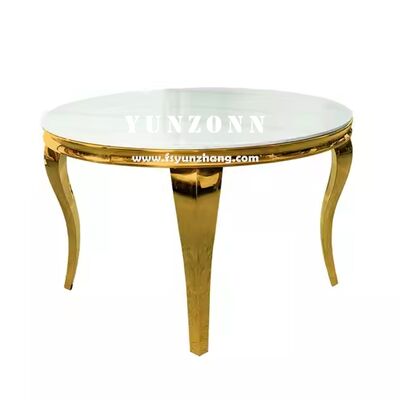 Good price Louis Modern Round Marble Dining Table with Polished Gold Stainless Steel Serpentine Legs for Hotels or Living Rooms online