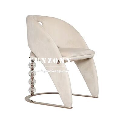 Good price Wholesale Factory Custom Luxury Italy Fashion Home Furniture Solid Metal Leg High Back Dining Chairs online