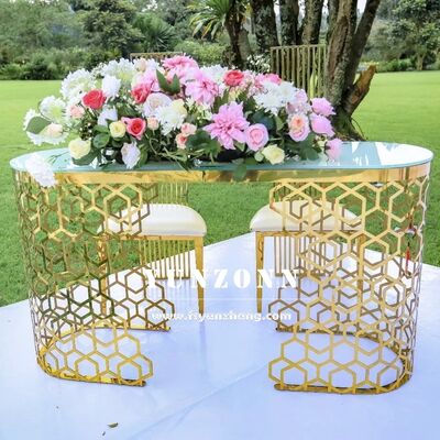 Good price Hot Sale Luxury Oval Table Modern Stainless Steel Hollow Design for Dining Outdoor Hotel and Kitchen Wedding Use online