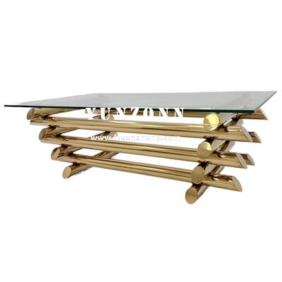 Good price Modern Luxury Rectangular Coffee Table New Design Glass Furniture for Home and Wedding Hotels online