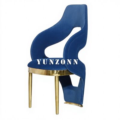 Good price Blue Velvet Luxury Fancy Metal Chairs for Weddings Parties Banquets Dining Outdoor Living Room Hotels online