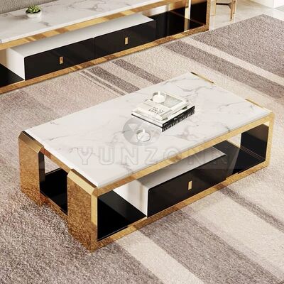 Good price Modern Rectangle Durable Black Marble Coffee Tea Table 3-Year Warranty Versatile Home Furniture for Living Room Dining Apartment online