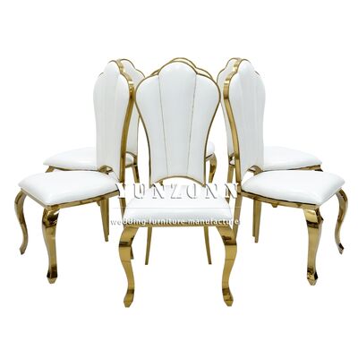 Good price Luxury Event Furniture Stainless Steel Gold Stackable Events Banquet Wedding Chairs for Hotel Restaurant Reception online