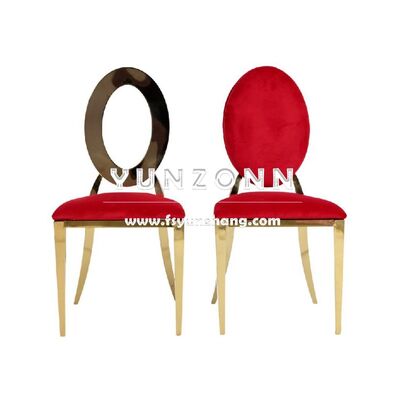 Good price Two-in-One Modern Gold Rim Stainless Steel Wedding Chairs for Hotel Dining Outdoor Banquet Events Metal Rental Decorations online