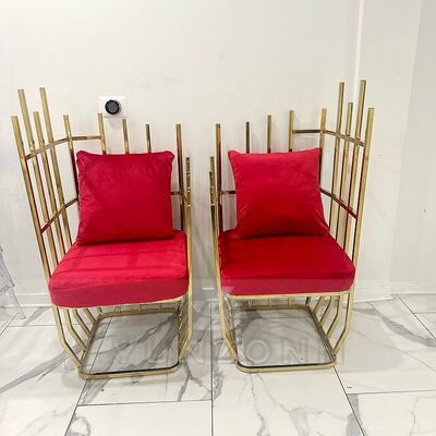 Good price New Design Banquet Wedding Queen Golden Throne Birdcage Chair Sofa Chair Decorative for Party online