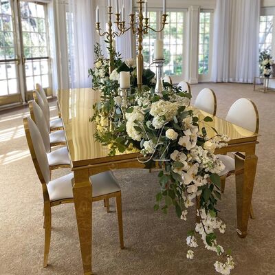 Good price Modern Dining Table Set with Stainless Steel Base Tempered Glass Top for Home Restaurant Hotel Outdoor Made of Marble Metal online