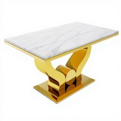 Good price Modern Luxury Stone Dining Table with Metal Legs for Home Restaurant Gym Apartment Hotel Villa Use online