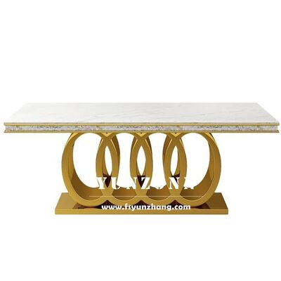 Good price Modern Stainless Steel Dining Table Living Room Hotel Furniture Wedding Events Outdoor Parties Hotels Halls-Factory Direct Sale online